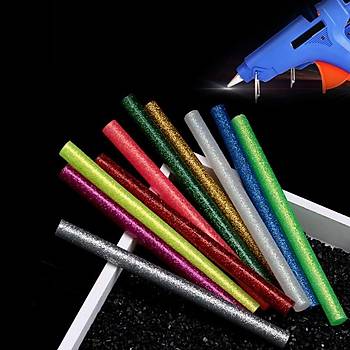 Simli Sıcak Tutkal Çubuk 11 Renk Sıcak Eriyik Viskozite DIY Zanaat Tamir 7x100mm
