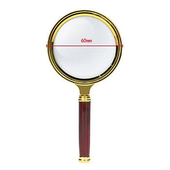 10X El Büyüteç Yüksek Çözünürlüklü Taşınabilir 60mm Cam Lensli 