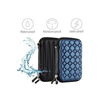GPS HDD 2.5 ve Powerbank İçin Fermuarlı Eva Koruma Çantası  145*100*34mm