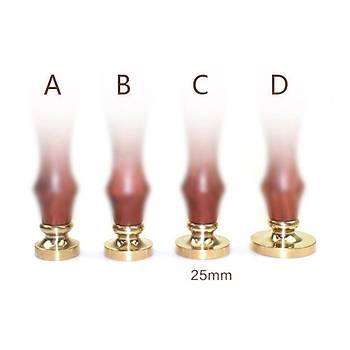 Eritme Balmumu M�hr� Damga 25mm Yuvarlak Bo� Bak�r Kafa + G�la�ac� Kol 