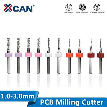 PCB Karb�r Freze Kesici 1.0-3.0mm 10lu Set 3.175mm Shank
