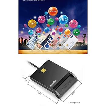 Akıllı Kart Okuyucu USB 2.0 CAC Kimliği, Banka Kartı, Sim Kart Cloner 