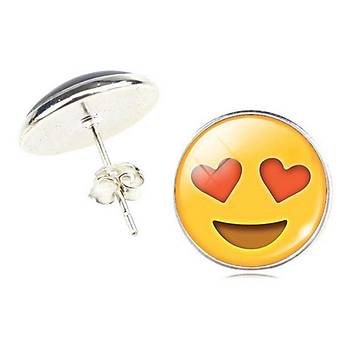 EMOJ Kpe Kabartma Cam Kaplamal  Kalp Gzler Emoji