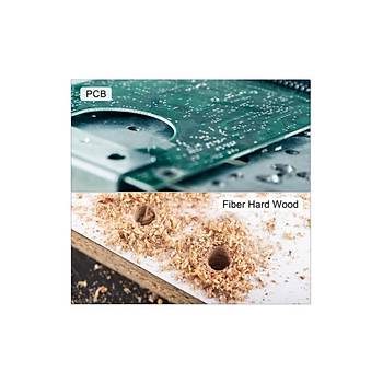 PCB Mini Karbür Freze Kesici 0.8-3.175mm 10 lu Set 3.175mm Shank