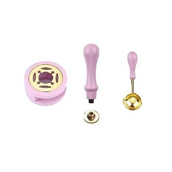 Davetiye Mum M�h�r� Uygulama Seti Leylak Renk 943 �ifte Kalp