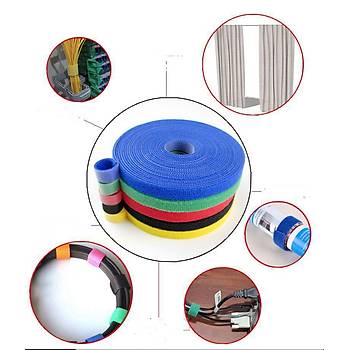 Çırt Bant Kablo Bağı Naylon Kayış 5 Renk 5mt x 10mm Kesilebilir