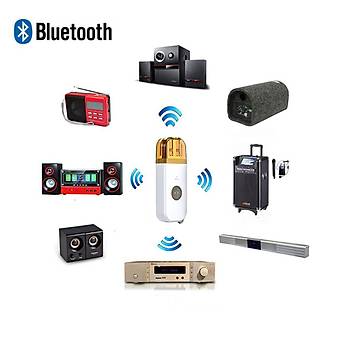 Stereo 3.5mm USB Bt 4.2 Ses Alıcı Çubuk Tek Tuşla Çağrı Cevaplama Fonksiyonu
