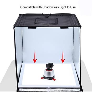 Fotoğraf Stüdyosu Kutusu 60 Ayarlı LED 5500 lm Katlanır Taşınabilir Çanta 