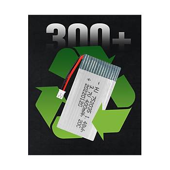Lipo Pil 3.7V 400mAh 25C Dron ve RC Model Bataryas HX2.54 Soket