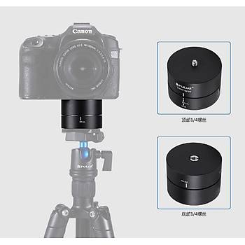 PULUZ 60 Dakika Time Lapse 360 Dnme Panoramik Grnt Tripod Kafa Adaptr    