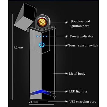 Alevsiz �akmak Parmak �zi Dokunmatik Sens�r USB �arjl� Arrow Edge