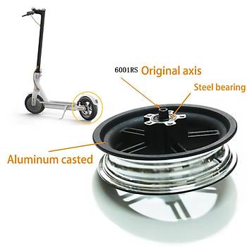 M365 Elektrikli Scooter İçin Arka Tekerlek Jant Göbeği 8.5 inç 