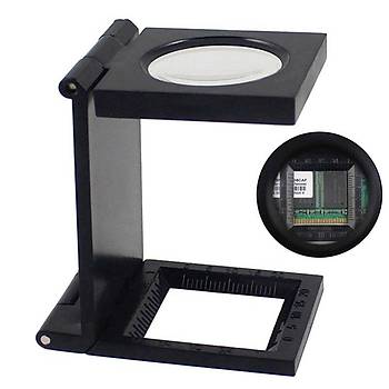 10X Lp Akrilik Lens 28mm lekli Tekstil Optik Katlanabilir Byte Lupa