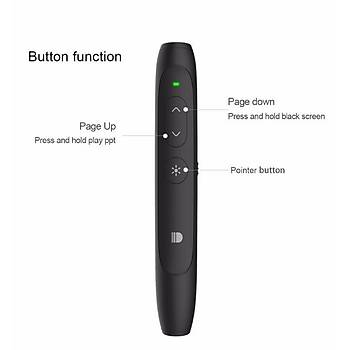 Doosl Kablosuz Sunum Kumandası RF 2.4GHz PPT Powerpoint Clicker USB Alıcılı 