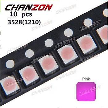 SMD 3528 PEMBE LED D�YOT CHIP 350-400mcd