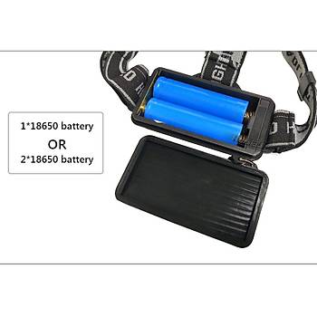 5 Beyaz 2 Krmz Led Kafa Feneri USB arj Portlu CREE XML T6 18650 