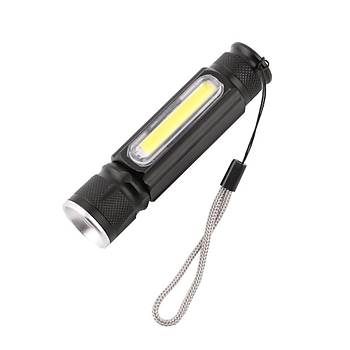 USB-arjl 4 Modu Zumlu Mknatsl Lanterna COB LED Taktik 3800 Lumen Fener 