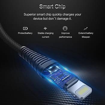 IOS USB Data Senkronizasyon arj Kablosu 2.1A iPhone 8 rgl Kablo 2 Metre