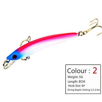 PROFISHER 5 Renk Red Eyes Sert Sahte Yapay Yem 5.0 gr 8.0 cm