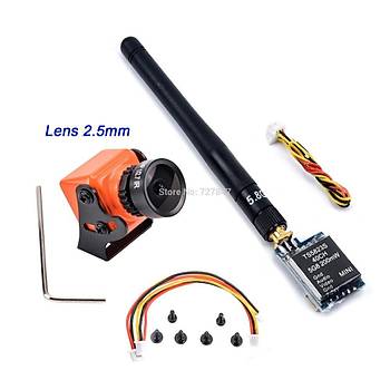5.8G FPV 40 Kanal 200mv Alıcı + 700tvl Pal Fpv Mini Kamera 2.5mm Lensli 