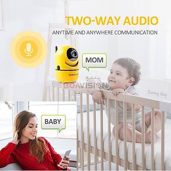 IP Kamera Wifi Gece Gr ki Ynl Ses Kayt Kablosuz Gvenlik Wi-Fi Bebek Monitr