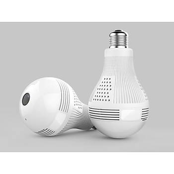 360 Panoramik Ampul IP Kamera PTZ 960P WiFi Kablosuz Hareket Alglama 