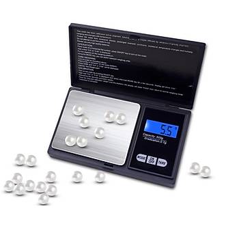 Hassas Cep Terazi 500g/0.01g Mini Alr Kapak LCD Dijital Ekran