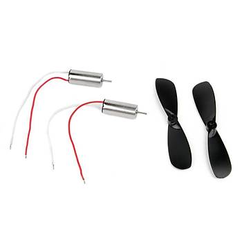 DC 3.7V 35000 RPM Çekirdeksiz Motor + Pervane 2 li Set DIY RC Uçak Dron