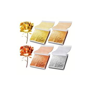 Varak Kaplama Yaprak Metalik Folyo mitasyon 9x9cm 10lu Paket 1 A Gold R5799F-1