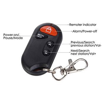 Motosiklet Alarm Hoparlör Ses Müzik Çalar MP3 FM USB SD AUX Desteği