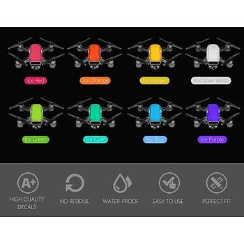 DJI SPARK Su Geçirmez Koruyucu Sticker Çıkartma Ice Red