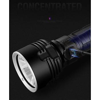 L2 Led 5153 Süper Güçlü El Feneri USB Şarjlı Yağmur Geçirmez