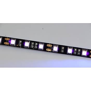 UV Þerit LED 5050 SMD 60/m Su Geçirmez 1mt 12V