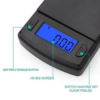 Mini LCD Elektronik Cep Terazi Max 200gr 0.01gr Hassasiyet