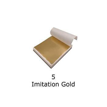 Varak Kaplama Yaprak Metalik Folyo İmitasyon 9x9cm 10lu Paket 5 Imitation Gold R5799F-5