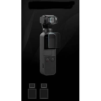 Dji Osmo Pocket 2 Ekran Filmi ve 2 Kamera Lens Koruyucu Film 4 lü Set Fiberglas