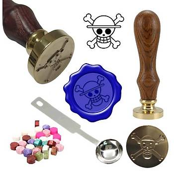 Mektup Damga Mühürü Korsan + 30 Mühür Mumu + Metal Kaşık