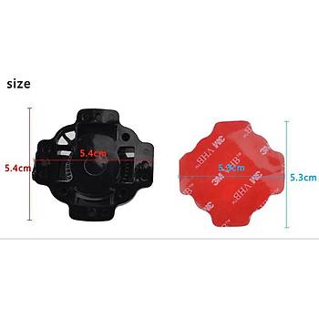Aksiyon Kamera Kask İçin 360° Döner Kilit 3M Yapışkan Sticker Kavisli Kask Yüzeyine Uygun 