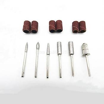 Metal Taşlama Parlatma Yüzük Taş Oyma Nail Art Manikür 12li Set 