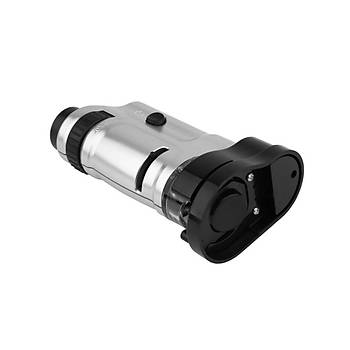 Mini Taþýnabilir 20X-40X Zoom Mikroskop Büyüteç 8 LED Profesyonel