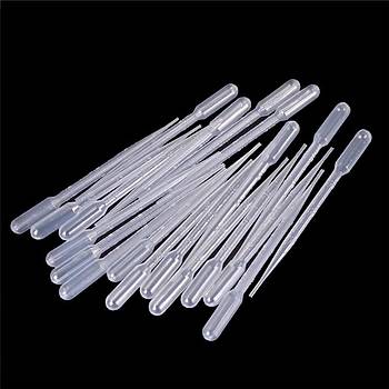 3 ml Damlalk Pastr Damlalk Pipet 20 Adet Set 14.4 cm Tek Kullanmlk effaf PE