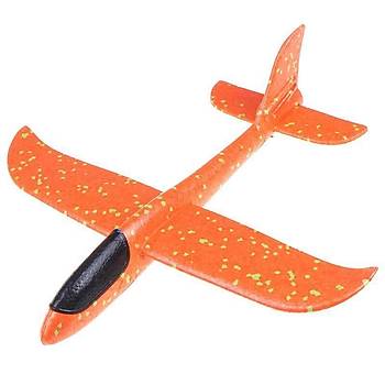 Planör Uçak 48cm EPP Silikonlu Köpük Elden Fırlatma Orange Dot