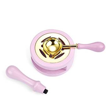 Davetiye Mum M�h�r� Uygulama Seti Leylak Renk 943 �ifte Kalp