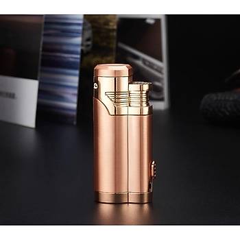 Plazma Çakmak Alevsiz Çift Ark USB Şarjlı Rüzgar Geçirmez Puro Kesicili