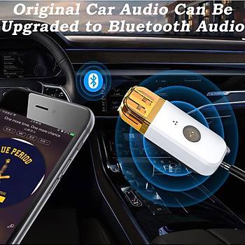 Stereo 3.5mm USB Bt 4.2 Ses Alıcı Çubuk Tek Tuşla Çağrı Cevaplama Fonksiyonu