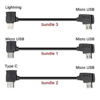 DJI Mavic Pro Mikro USB Veri Kablosu 10 cm Telefonlar İçin Siyah Renk
