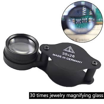 30x 26mm Kuyumcu Optik Lüp Büyüteç Zeiss Cam Lens Metal Alaşım