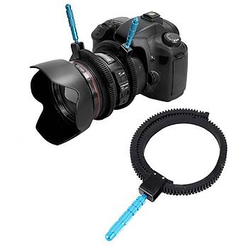 DSLR Kamera Focus Ring Ayarlı Takip Odak Halkası Alüminyum Zoom Dişli Halka 
