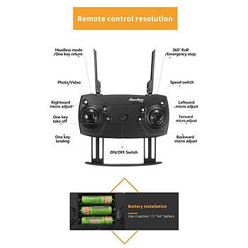Mavic Pro Kombo Klonu WIFI FPV Ykseklik Sabitleme Katlanr Pervane 