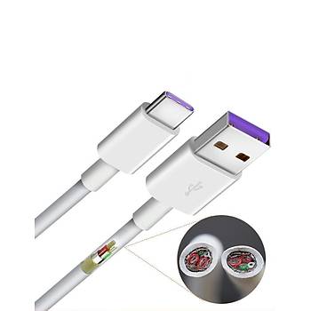 HUAWEI 5A USB 3.1 Tip C 1 Metre Yüksek Hýzlý Þarj Kablosu Data Tip M